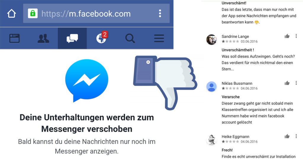 Facebook Messenger App – Installiere oder Du bist raus!