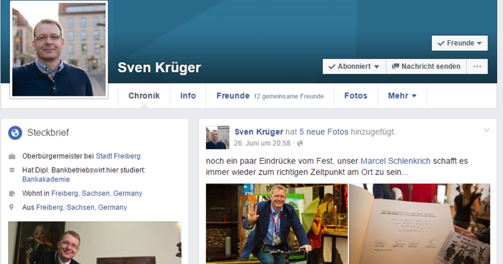 Politik im Social Web – Freibergs OB Sven Krüger mit einem Gespür für gute Kommunikation